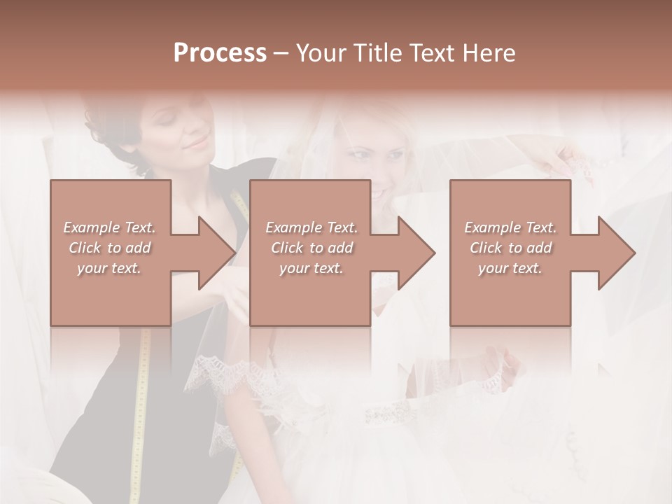 Designer Gown Caucasian PowerPoint Template