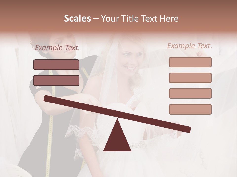 Designer Gown Caucasian PowerPoint Template