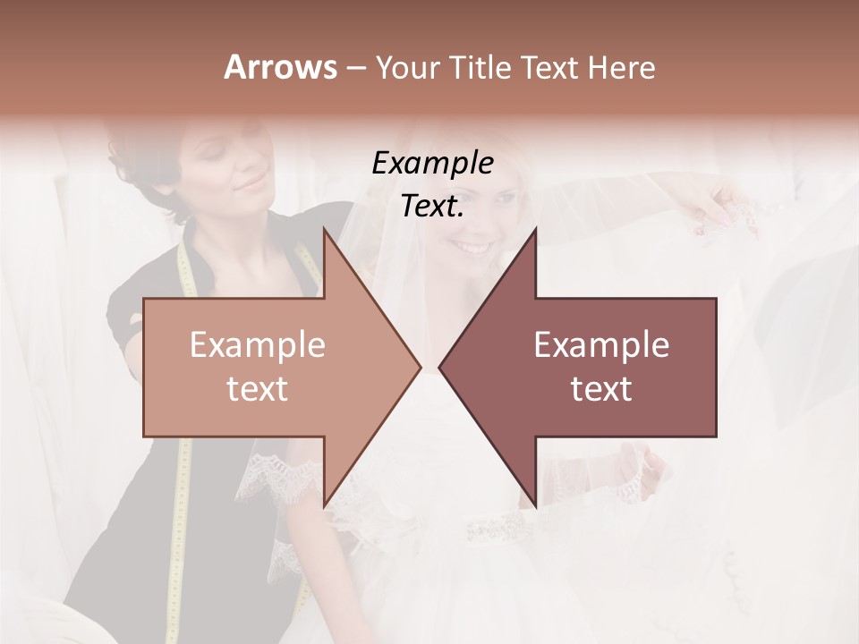 Designer Gown Caucasian PowerPoint Template