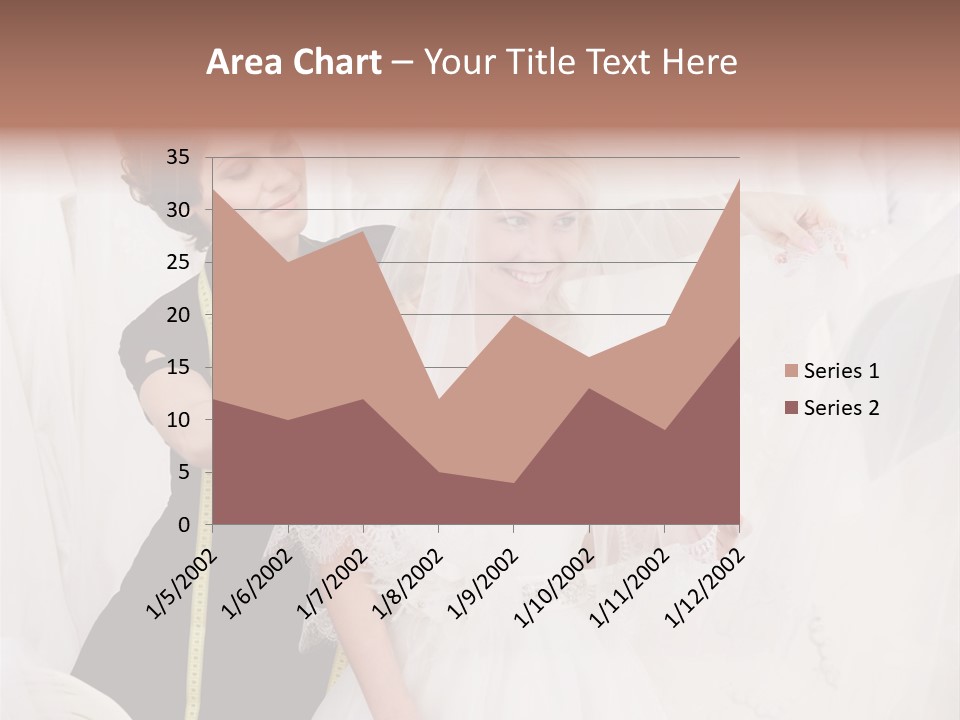 Designer Gown Caucasian PowerPoint Template