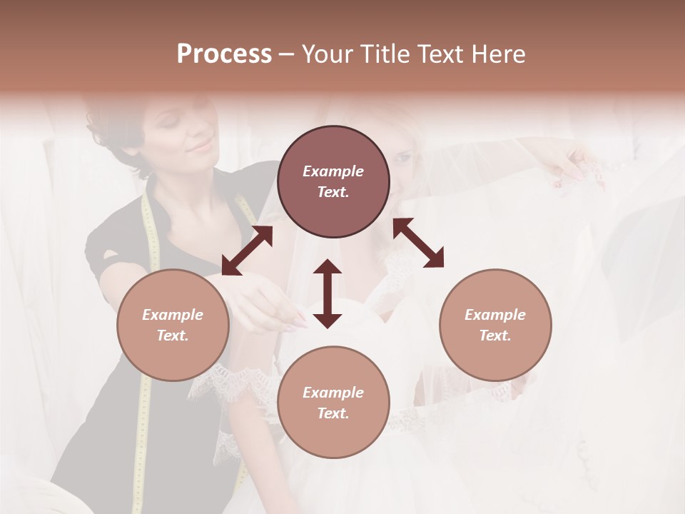 Designer Gown Caucasian PowerPoint Template