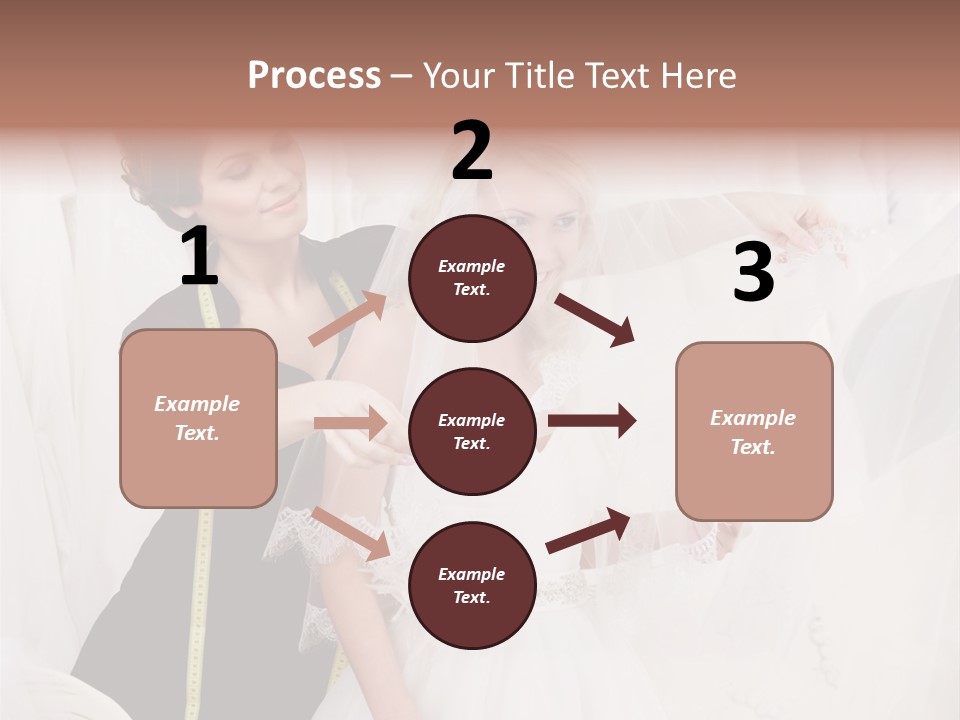 Designer Gown Caucasian PowerPoint Template