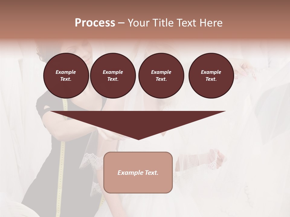 Designer Gown Caucasian PowerPoint Template