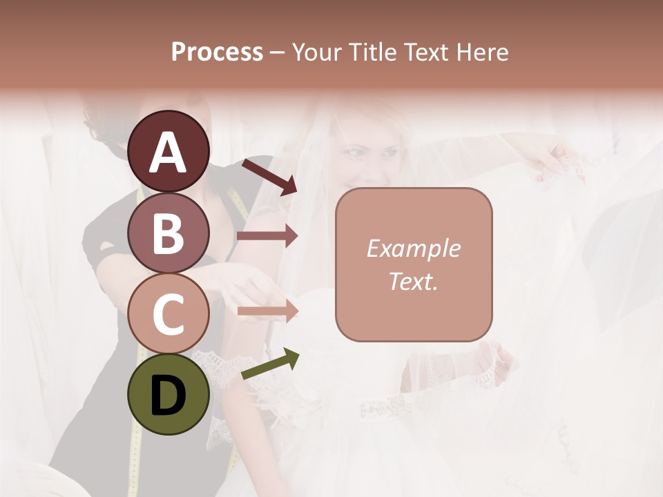 Designer Gown Caucasian PowerPoint Template