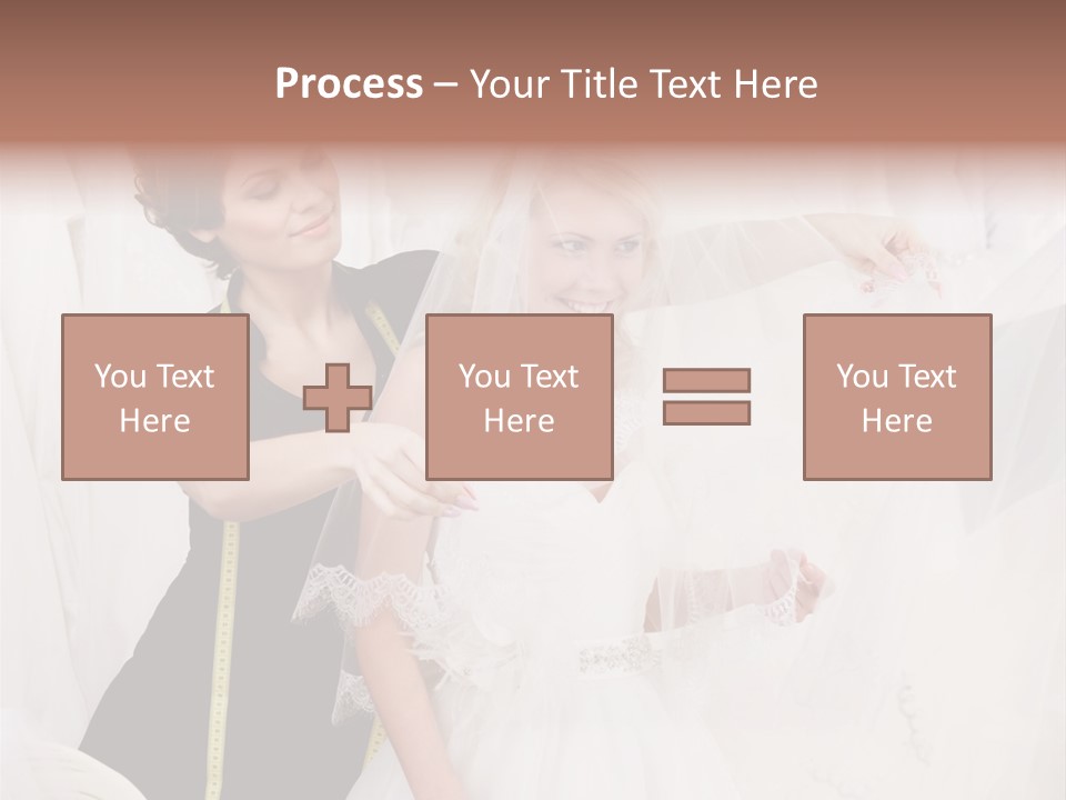 Designer Gown Caucasian PowerPoint Template