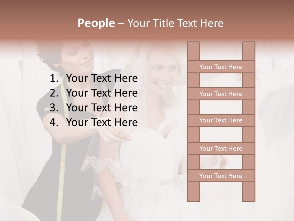 Designer Gown Caucasian PowerPoint Template