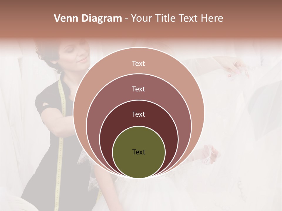 Designer Gown Caucasian PowerPoint Template