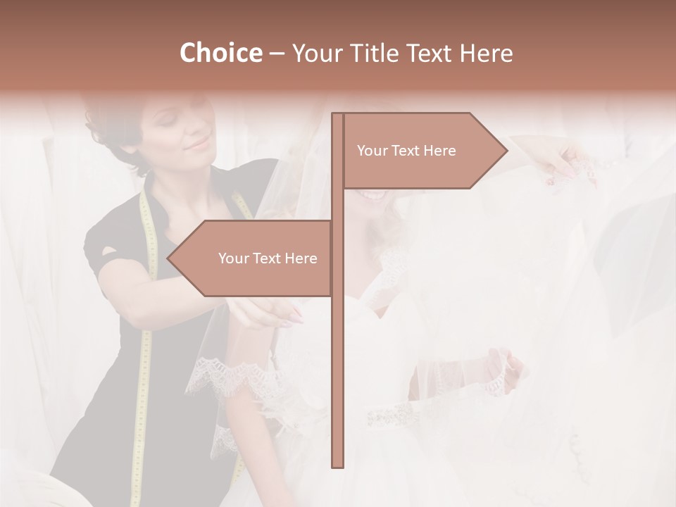 Designer Gown Caucasian PowerPoint Template