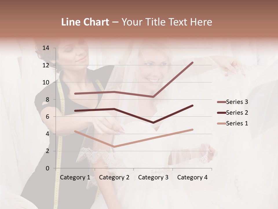 Designer Gown Caucasian PowerPoint Template