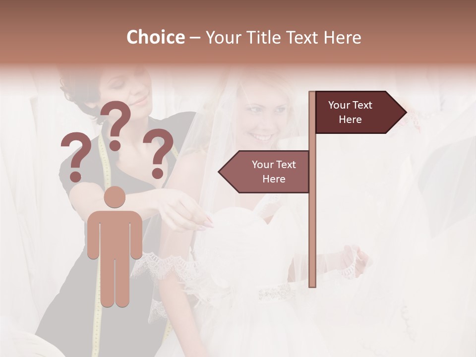 Designer Gown Caucasian PowerPoint Template