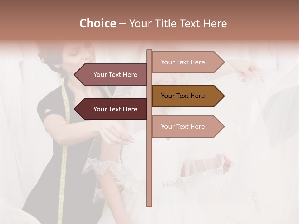 Designer Gown Caucasian PowerPoint Template