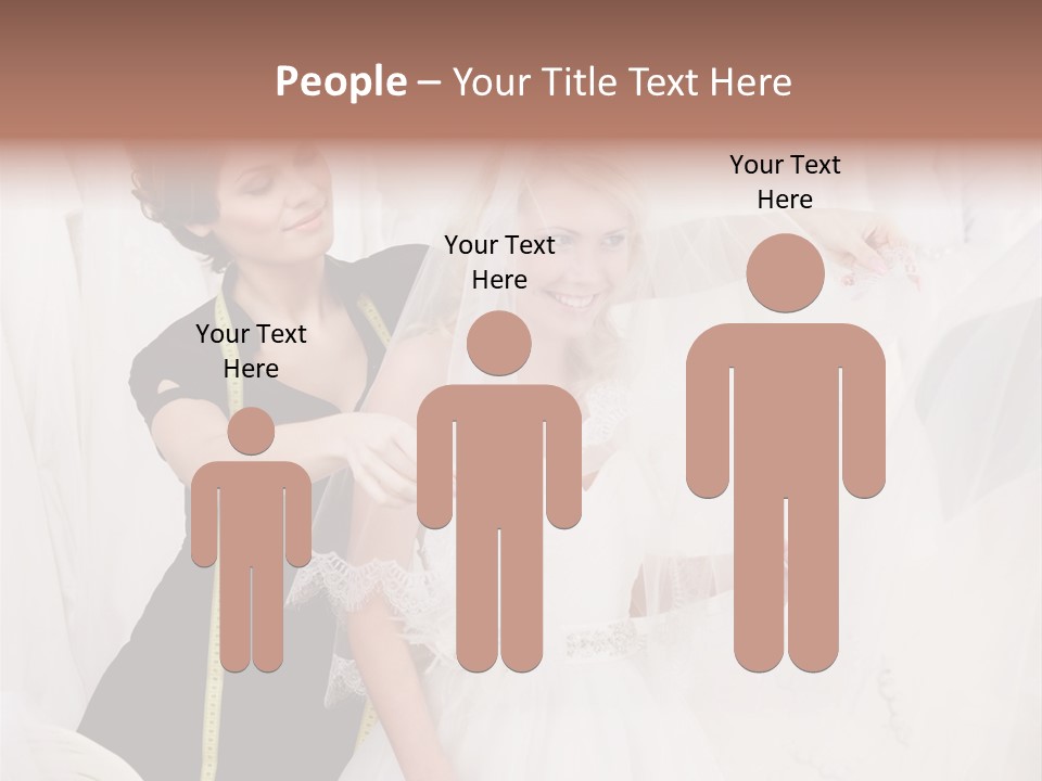 Designer Gown Caucasian PowerPoint Template