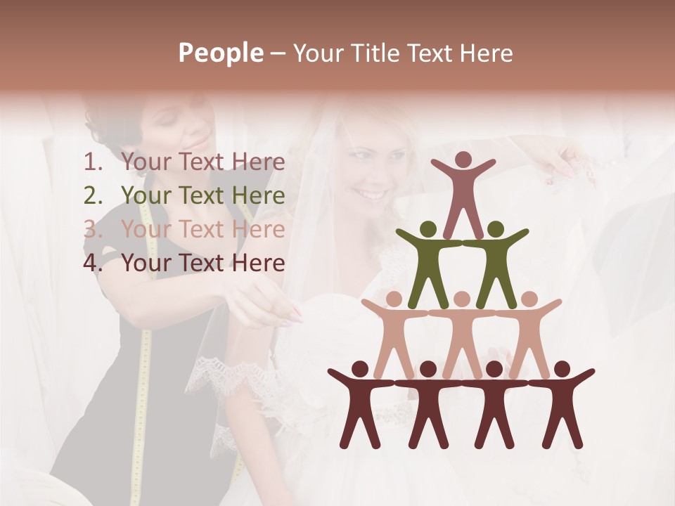 Designer Gown Caucasian PowerPoint Template