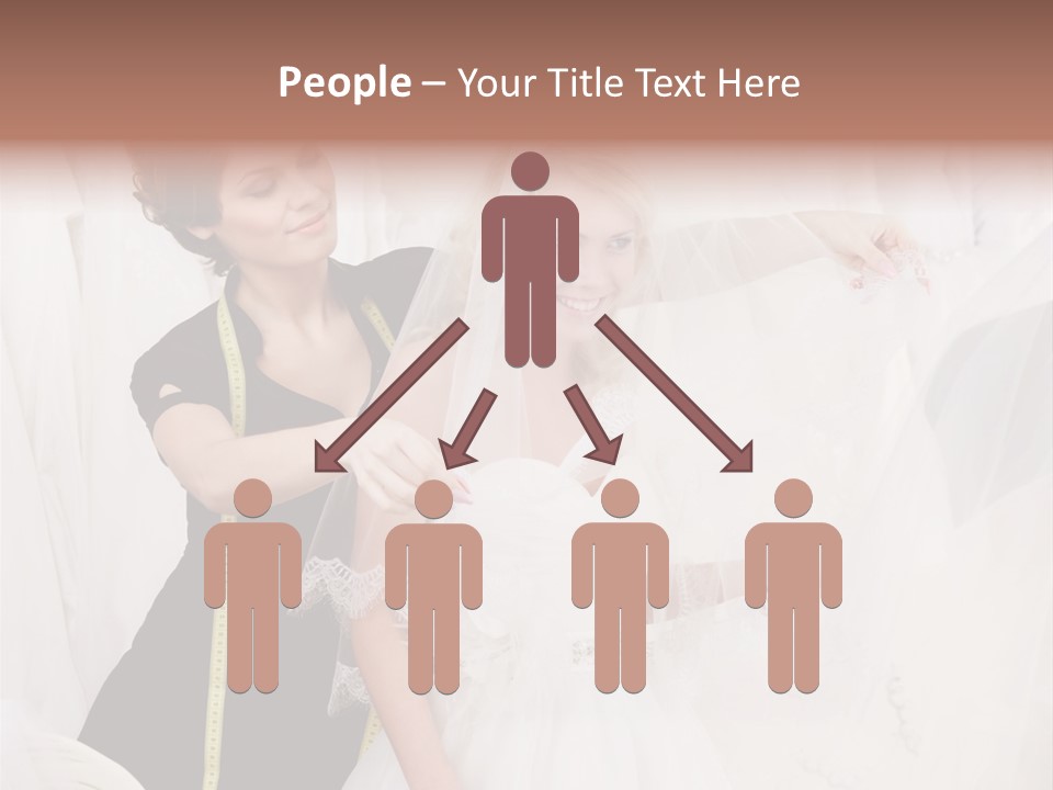 Designer Gown Caucasian PowerPoint Template