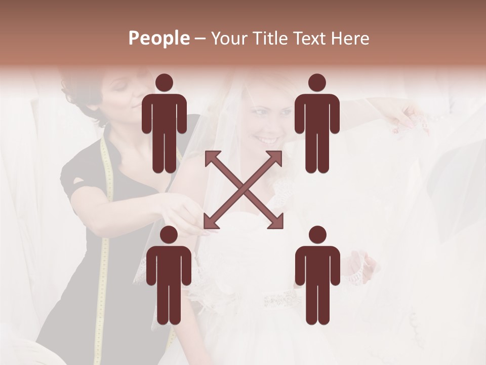 Designer Gown Caucasian PowerPoint Template