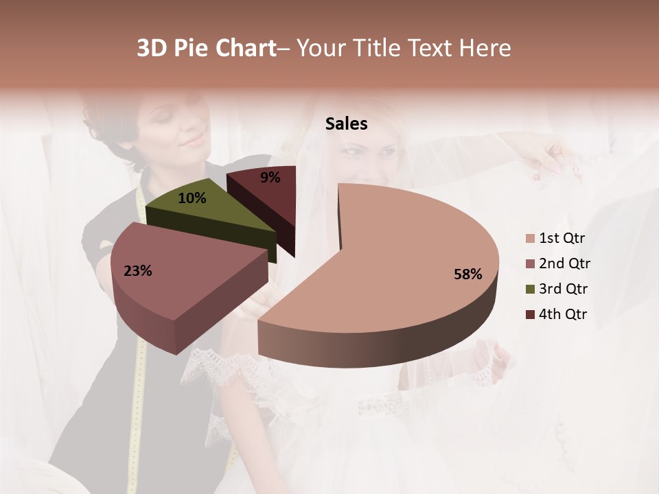 Designer Gown Caucasian PowerPoint Template