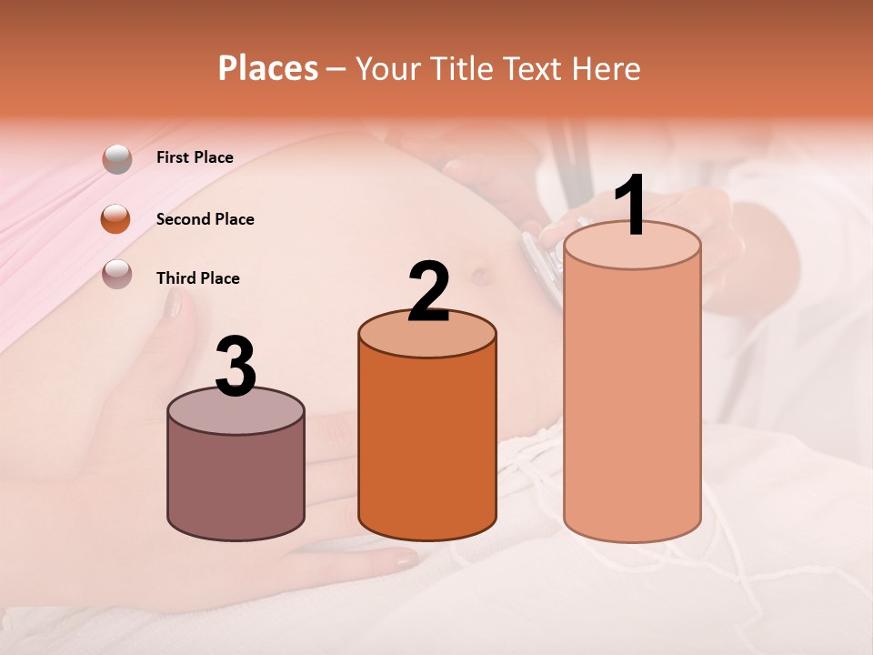 On White Gravid Young PowerPoint Template