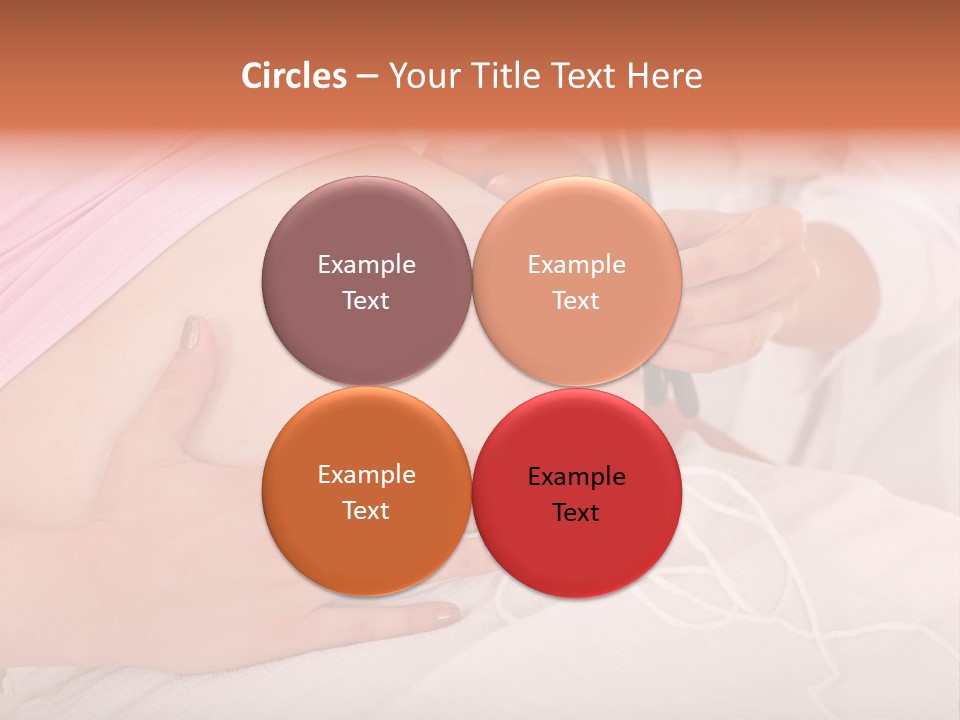 On White Gravid Young PowerPoint Template