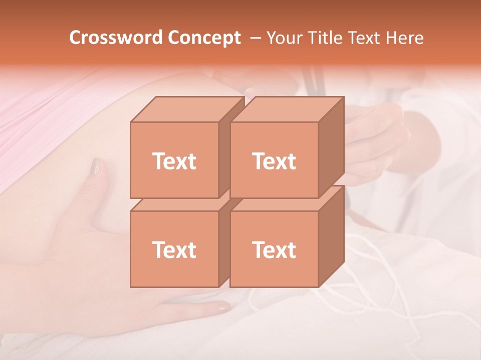 On White Gravid Young PowerPoint Template