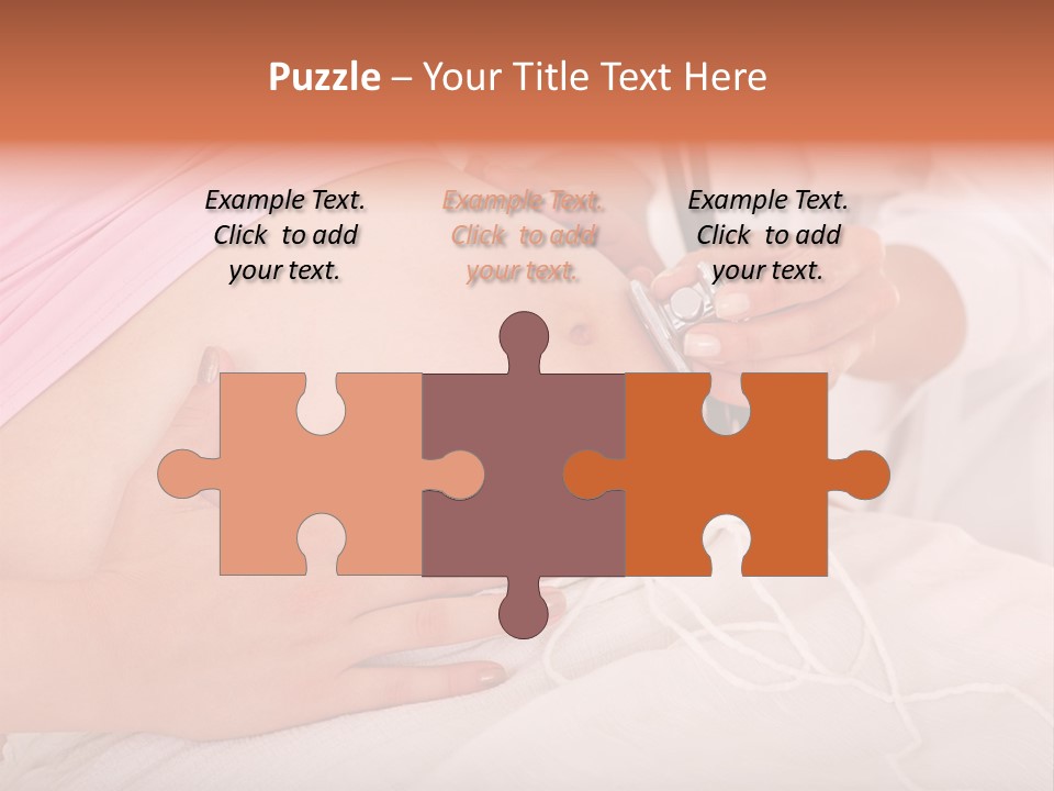 On White Gravid Young PowerPoint Template