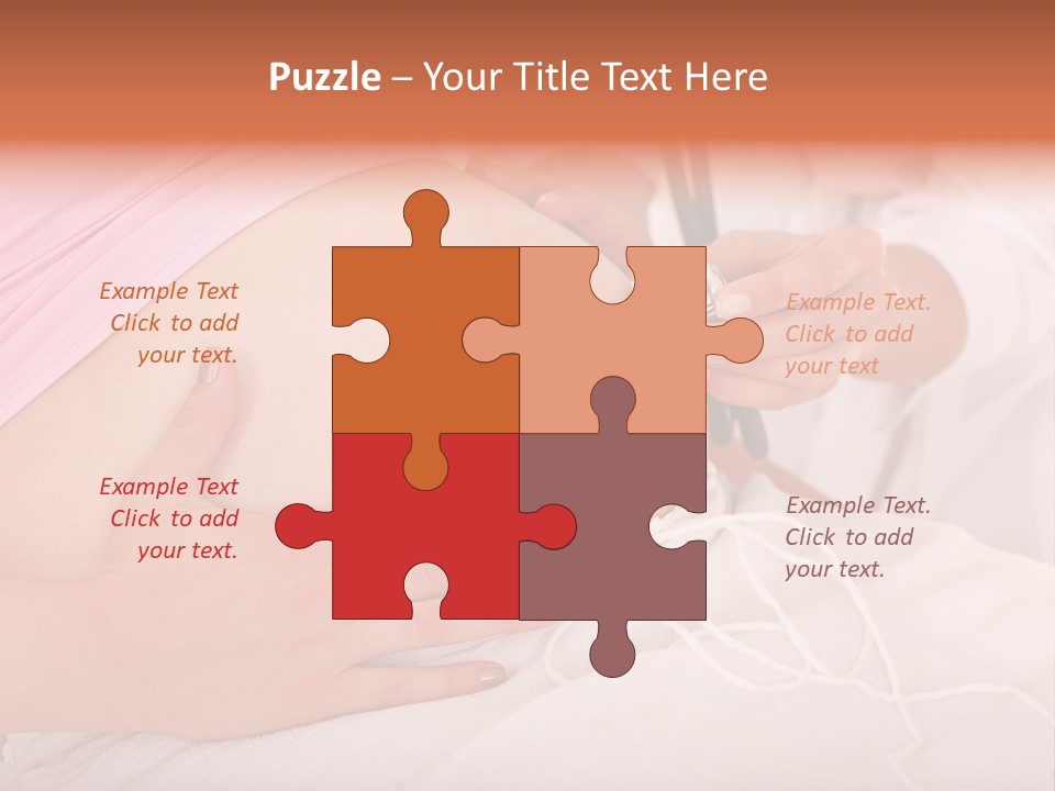 On White Gravid Young PowerPoint Template