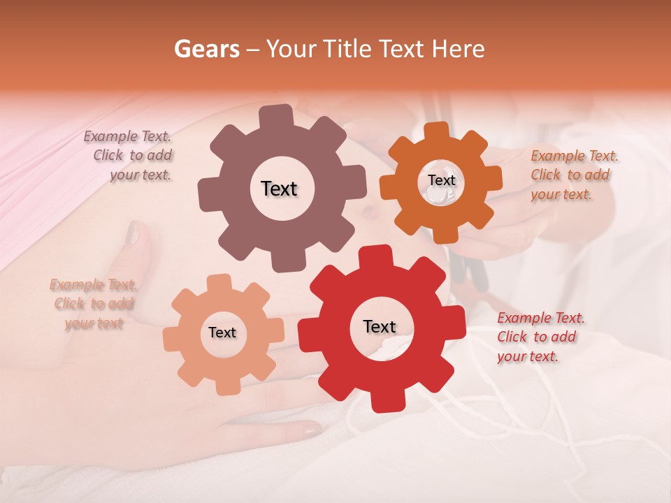 On White Gravid Young PowerPoint Template