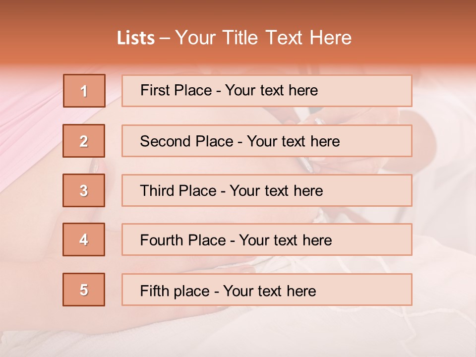 On White Gravid Young PowerPoint Template