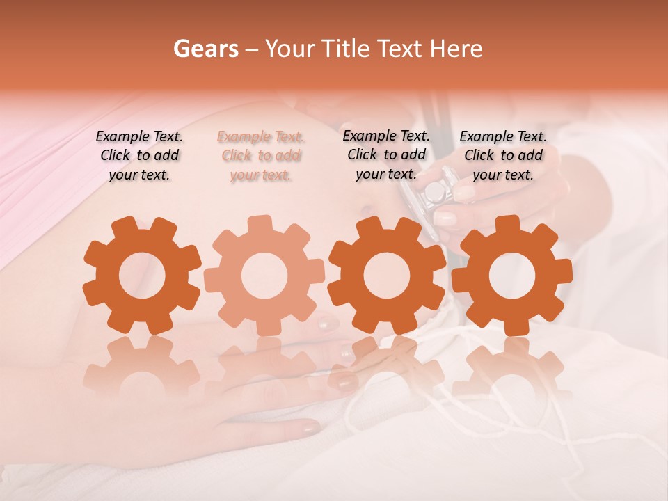 On White Gravid Young PowerPoint Template