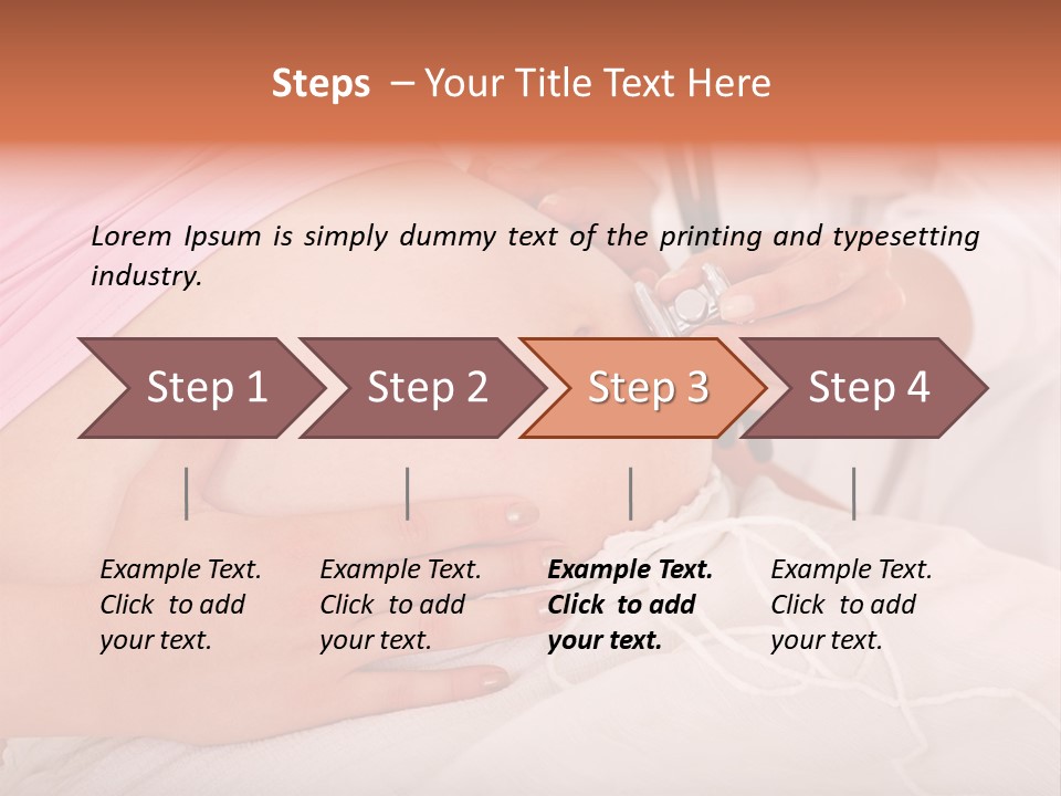 On White Gravid Young PowerPoint Template