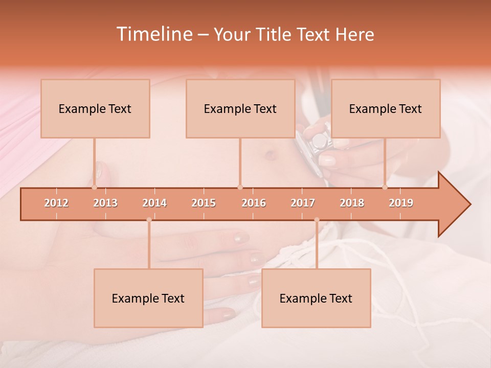 On White Gravid Young PowerPoint Template