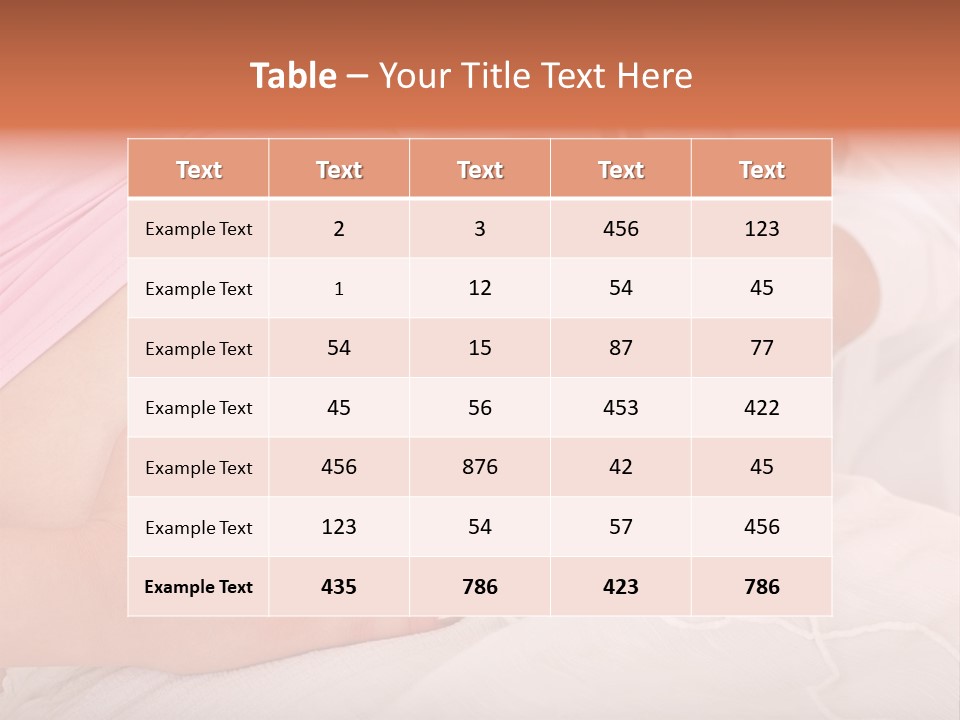 On White Gravid Young PowerPoint Template