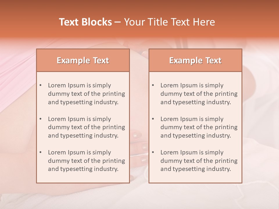 On White Gravid Young PowerPoint Template