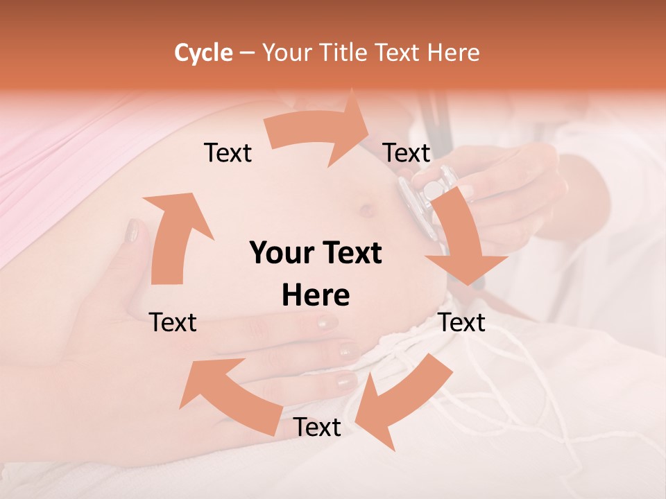 On White Gravid Young PowerPoint Template