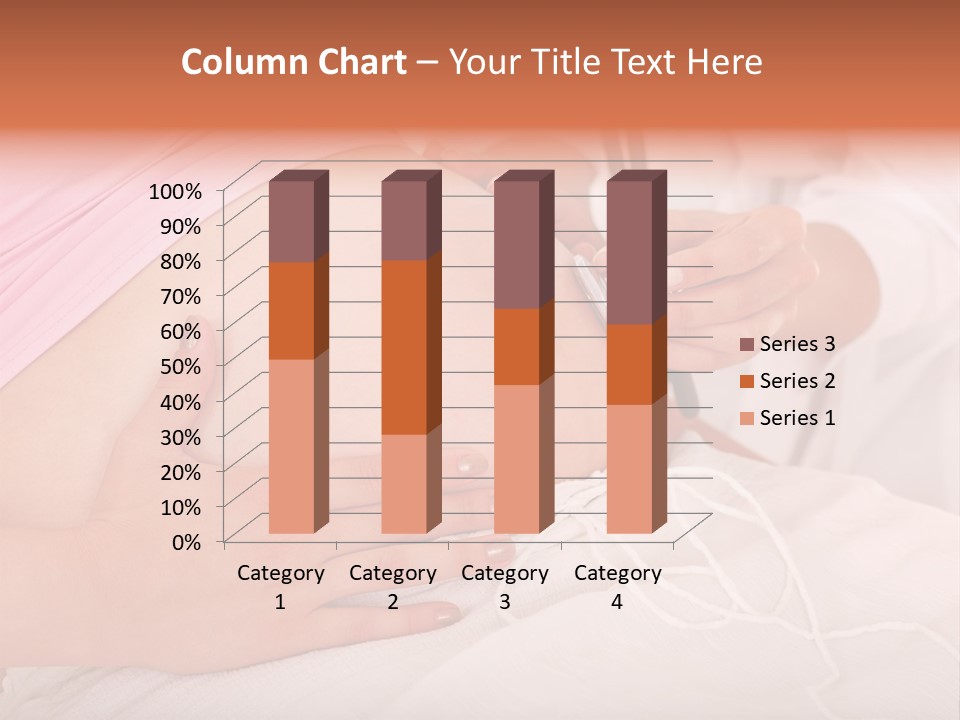 On White Gravid Young PowerPoint Template