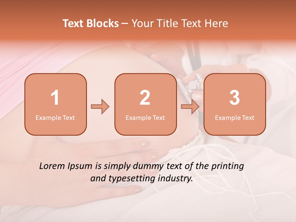 On White Gravid Young PowerPoint Template