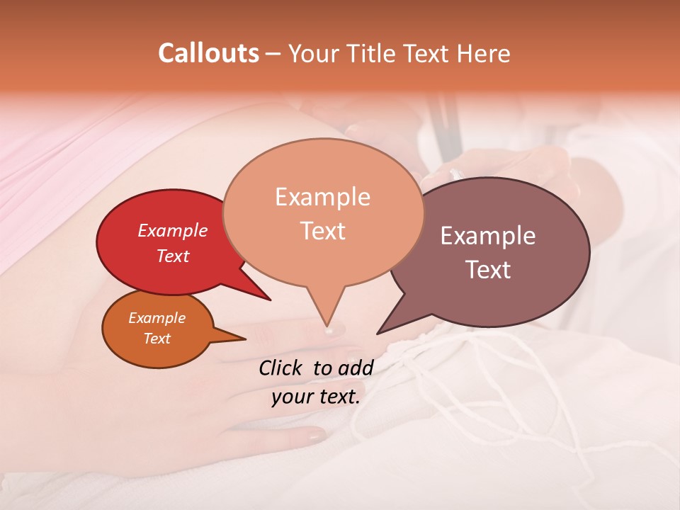 On White Gravid Young PowerPoint Template