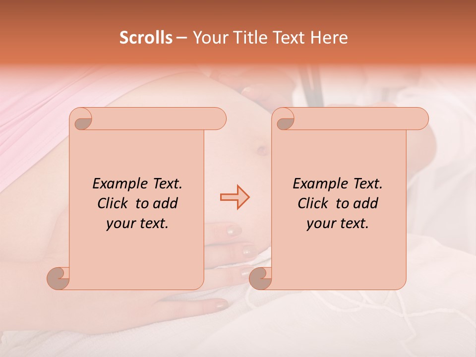 On White Gravid Young PowerPoint Template