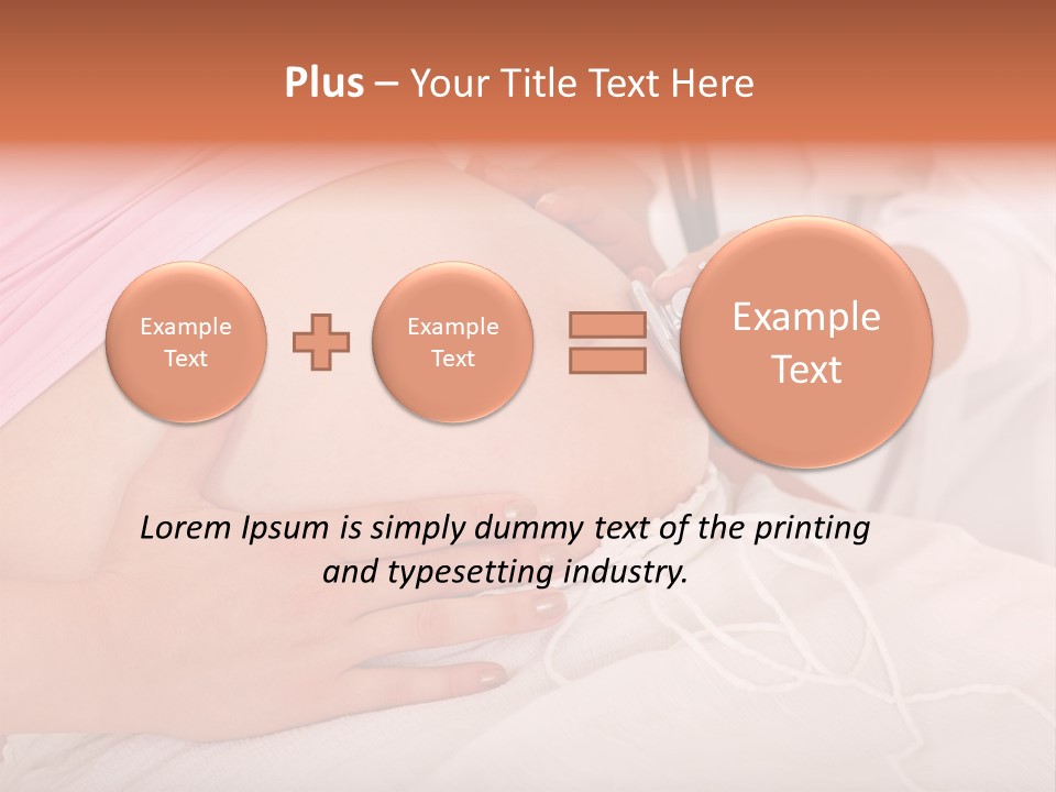 On White Gravid Young PowerPoint Template