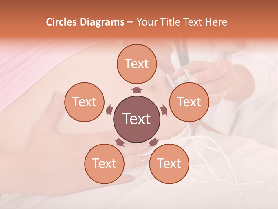 On White Gravid Young PowerPoint Template