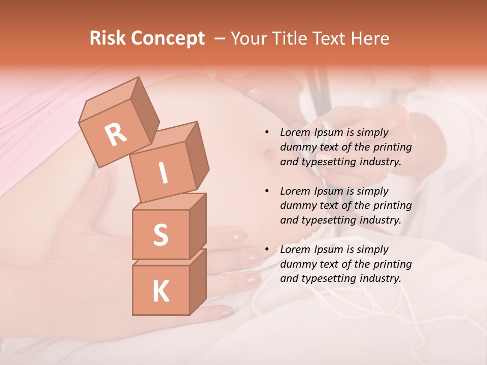 On White Gravid Young PowerPoint Template