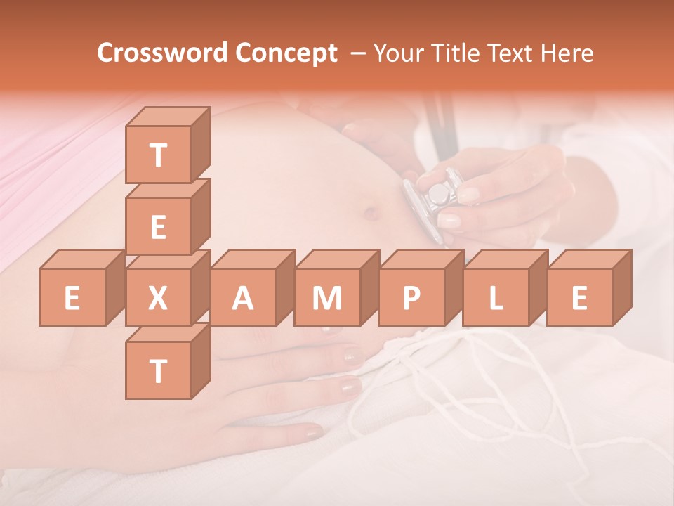 On White Gravid Young PowerPoint Template