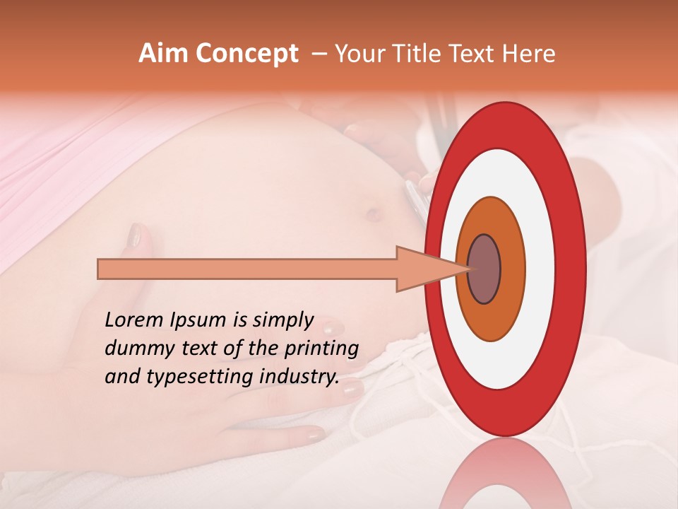 On White Gravid Young PowerPoint Template