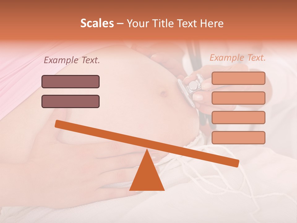 On White Gravid Young PowerPoint Template