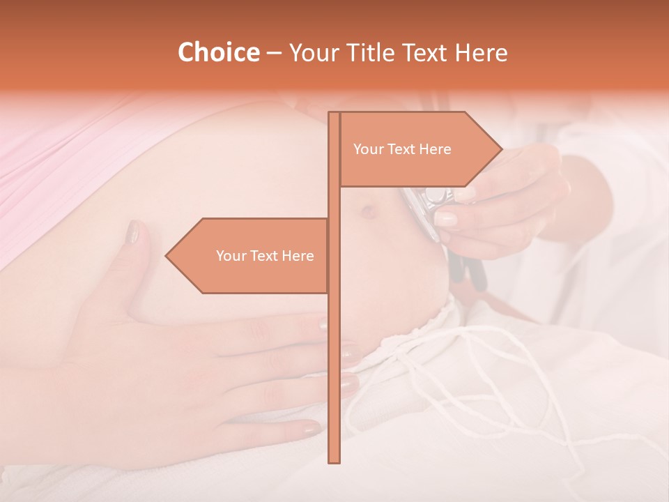 On White Gravid Young PowerPoint Template