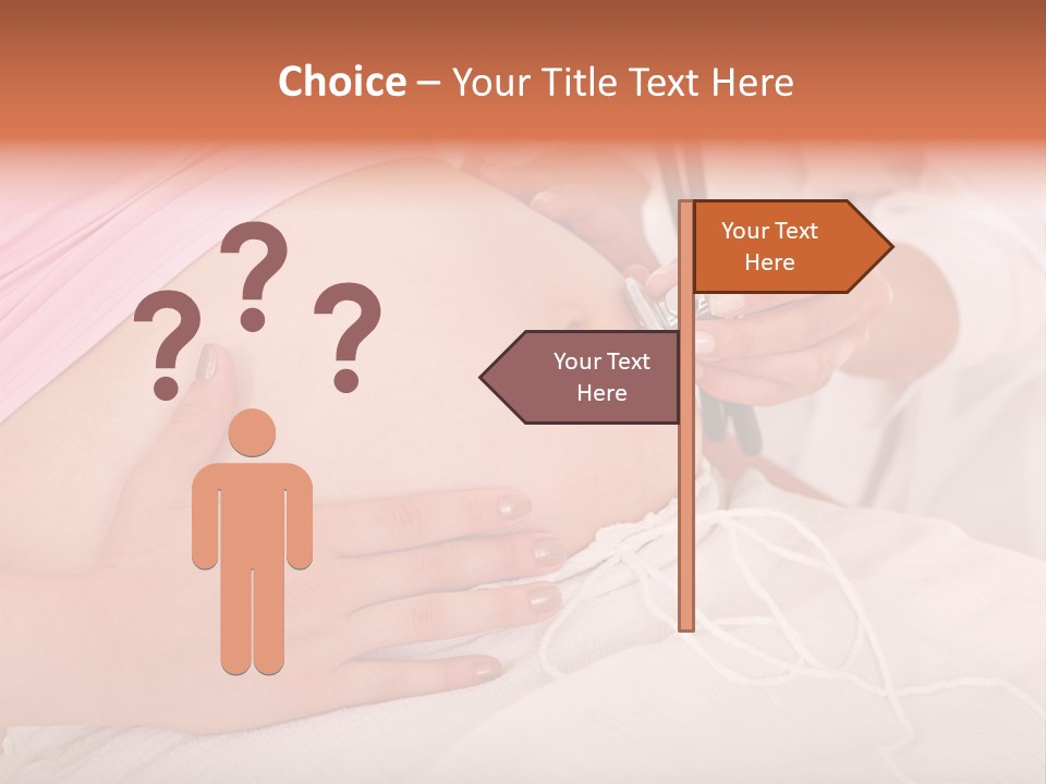 On White Gravid Young PowerPoint Template