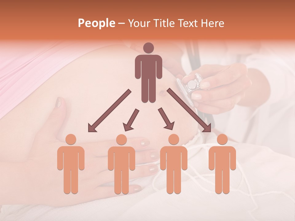 On White Gravid Young PowerPoint Template