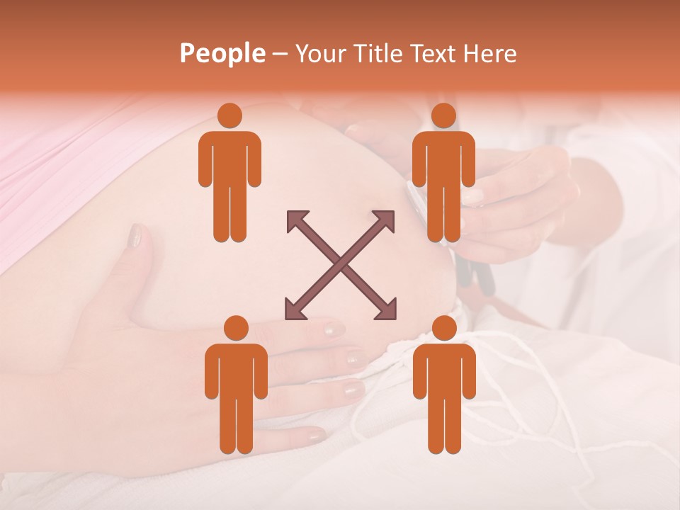 On White Gravid Young PowerPoint Template