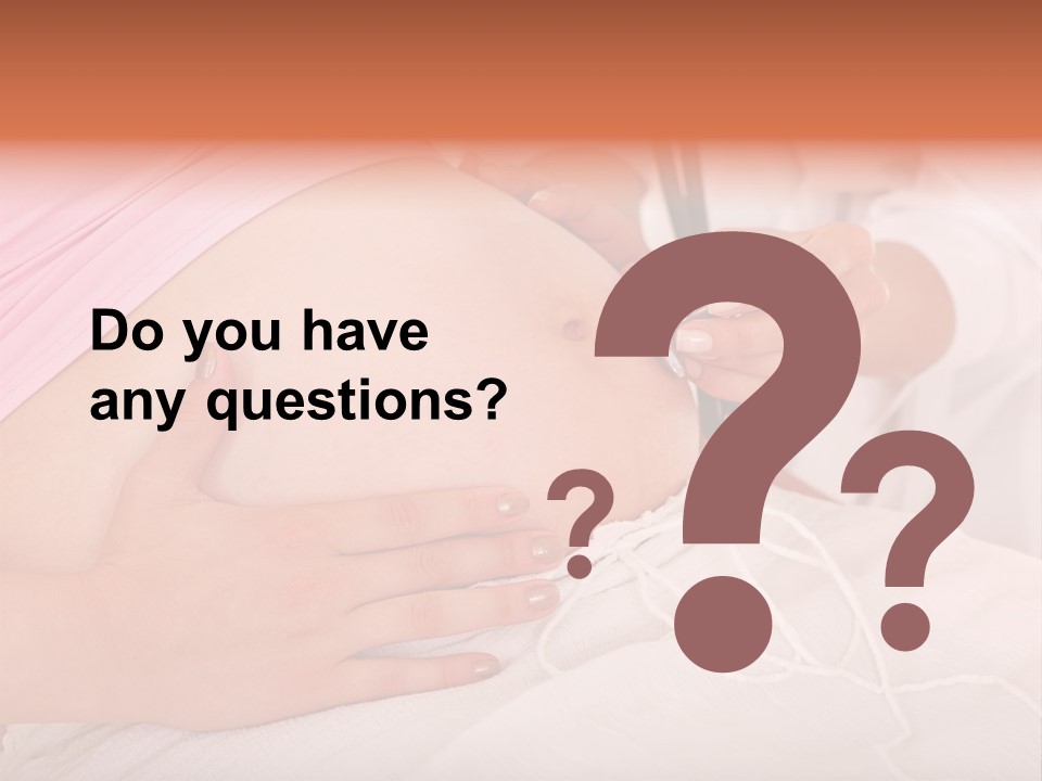 On White Gravid Young PowerPoint Template