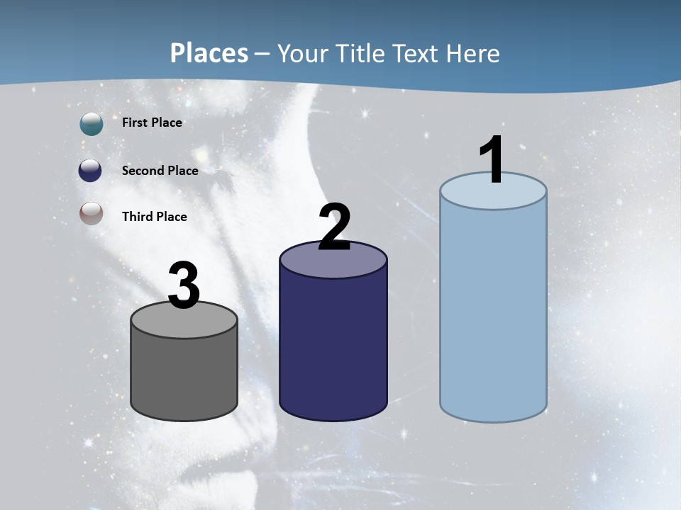 A Woman's Face With Stars In The Background PowerPoint Template