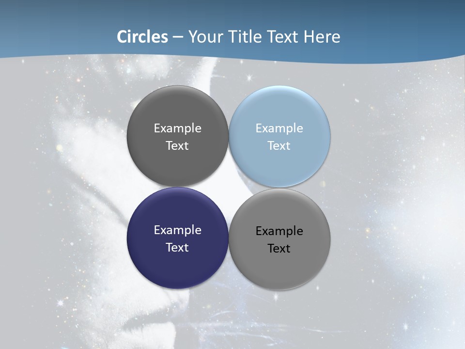 A Woman's Face With Stars In The Background PowerPoint Template